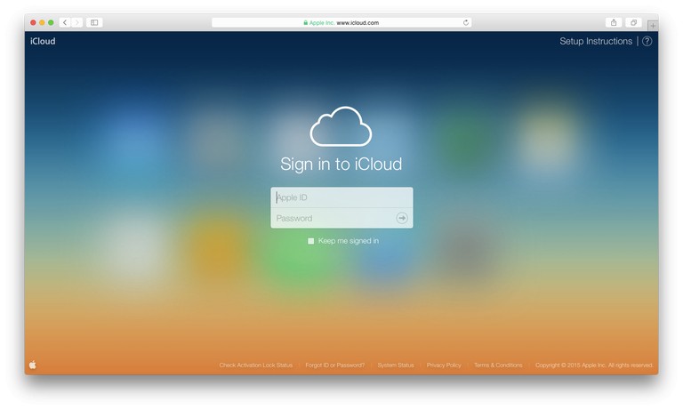 Sign in to iCloud