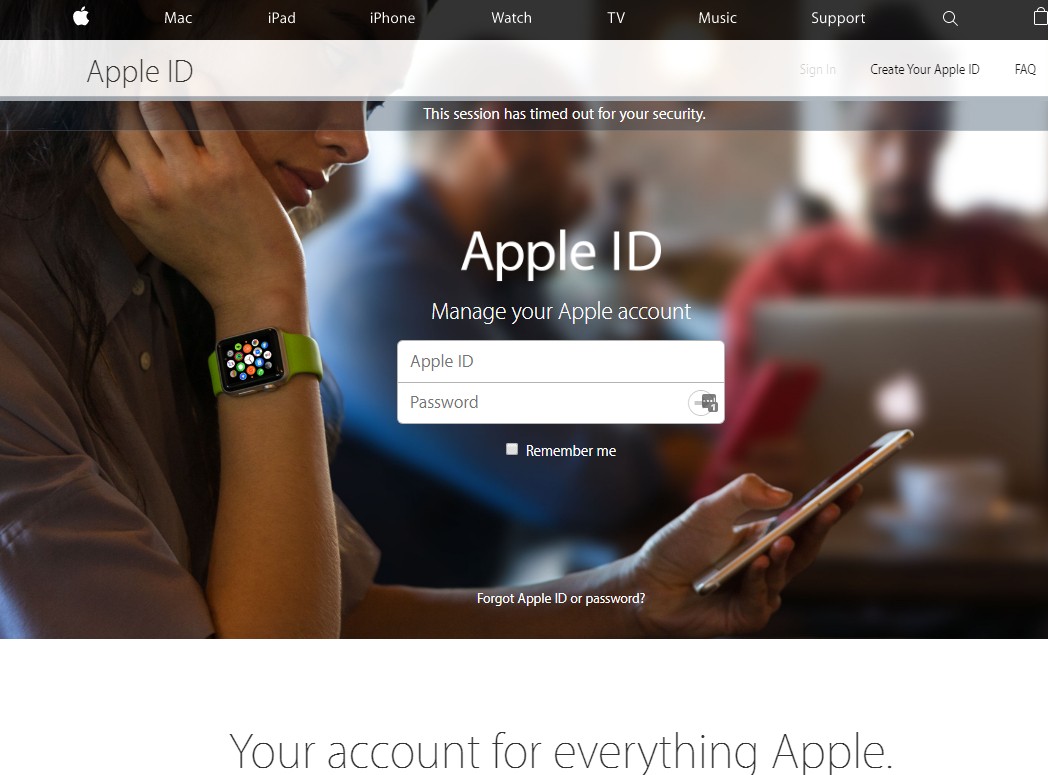 apple account login